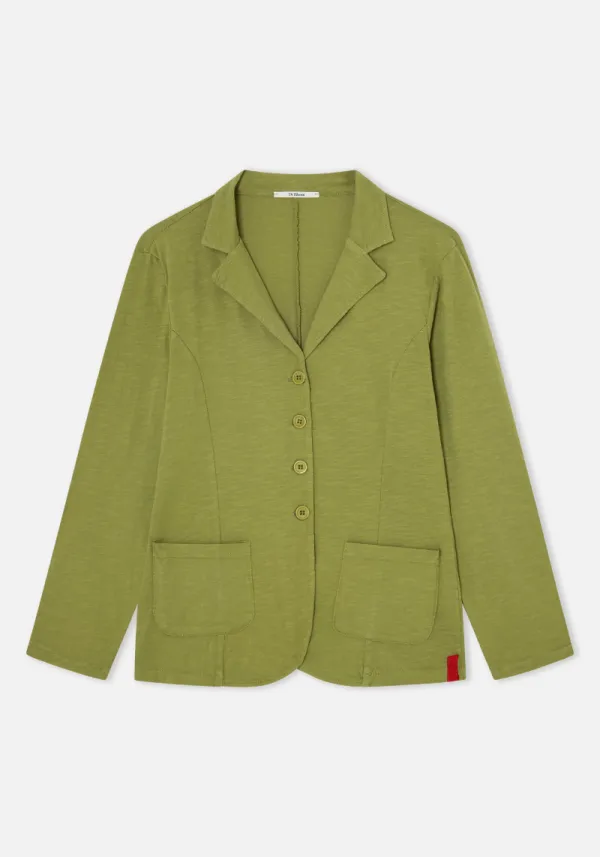 KHAKI COTTON BLAZER