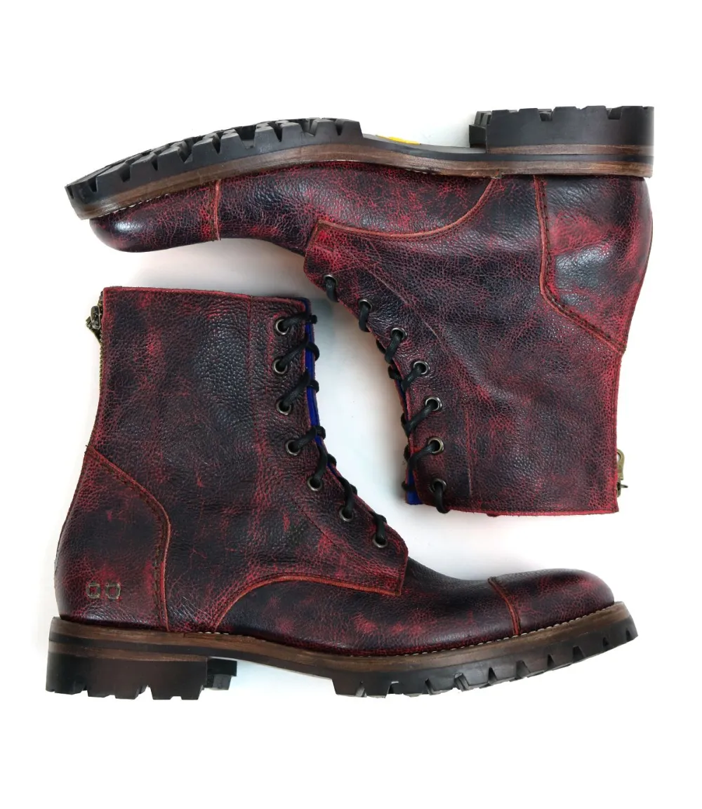 Lug Sole Back Zip Welted Rugged Ankle Boots