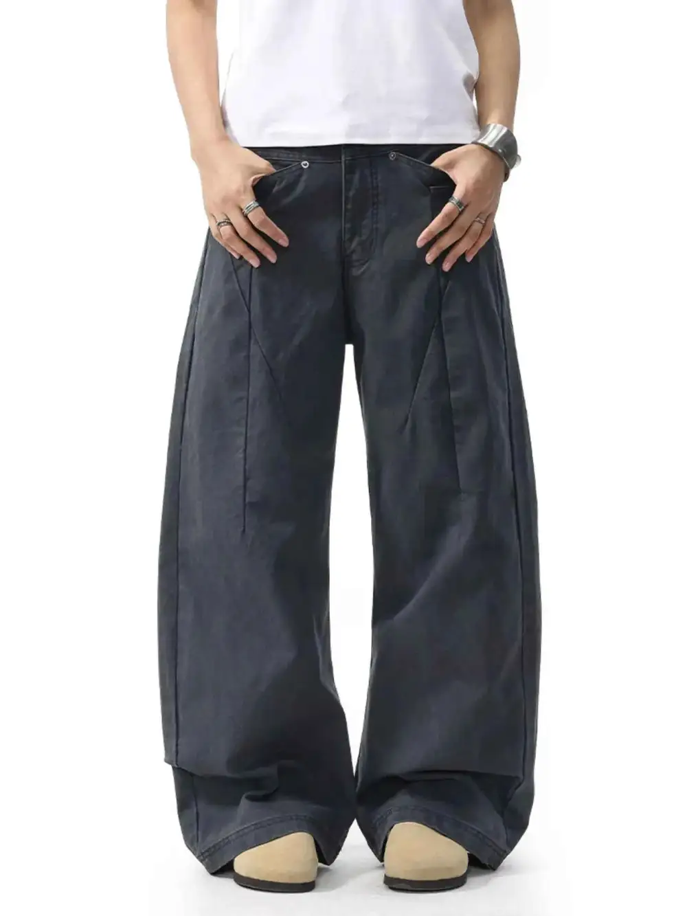 Wide Leg Relaxed Fit Casual Pants