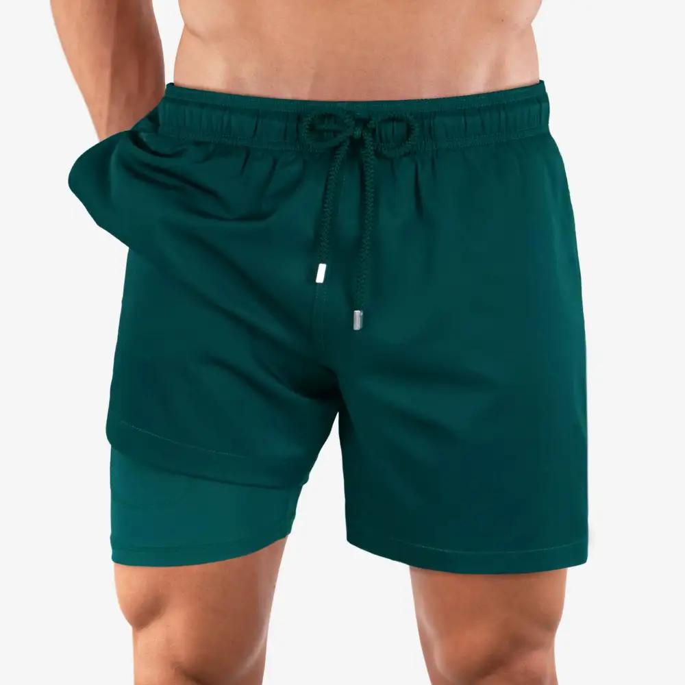 Night Green Mid-Length Hybrid Short