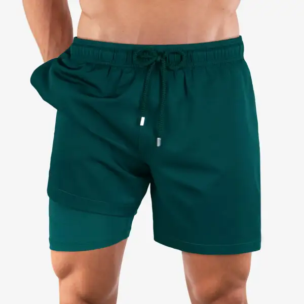 Night Green Mid-Length Hybrid Short