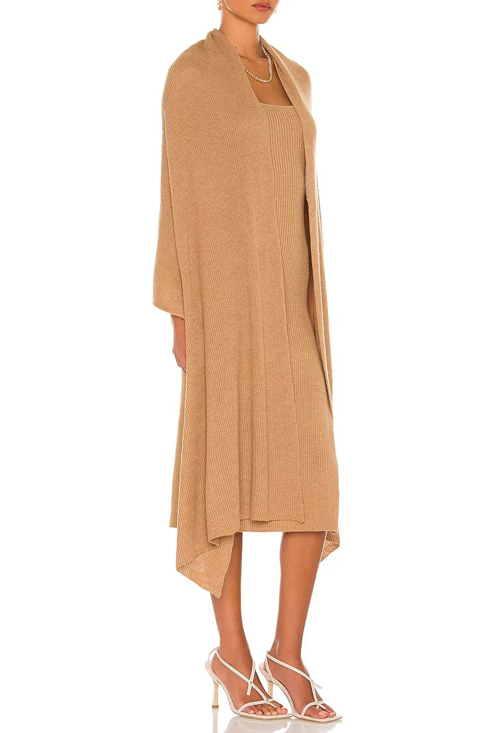 Dress With Detachable Shawl