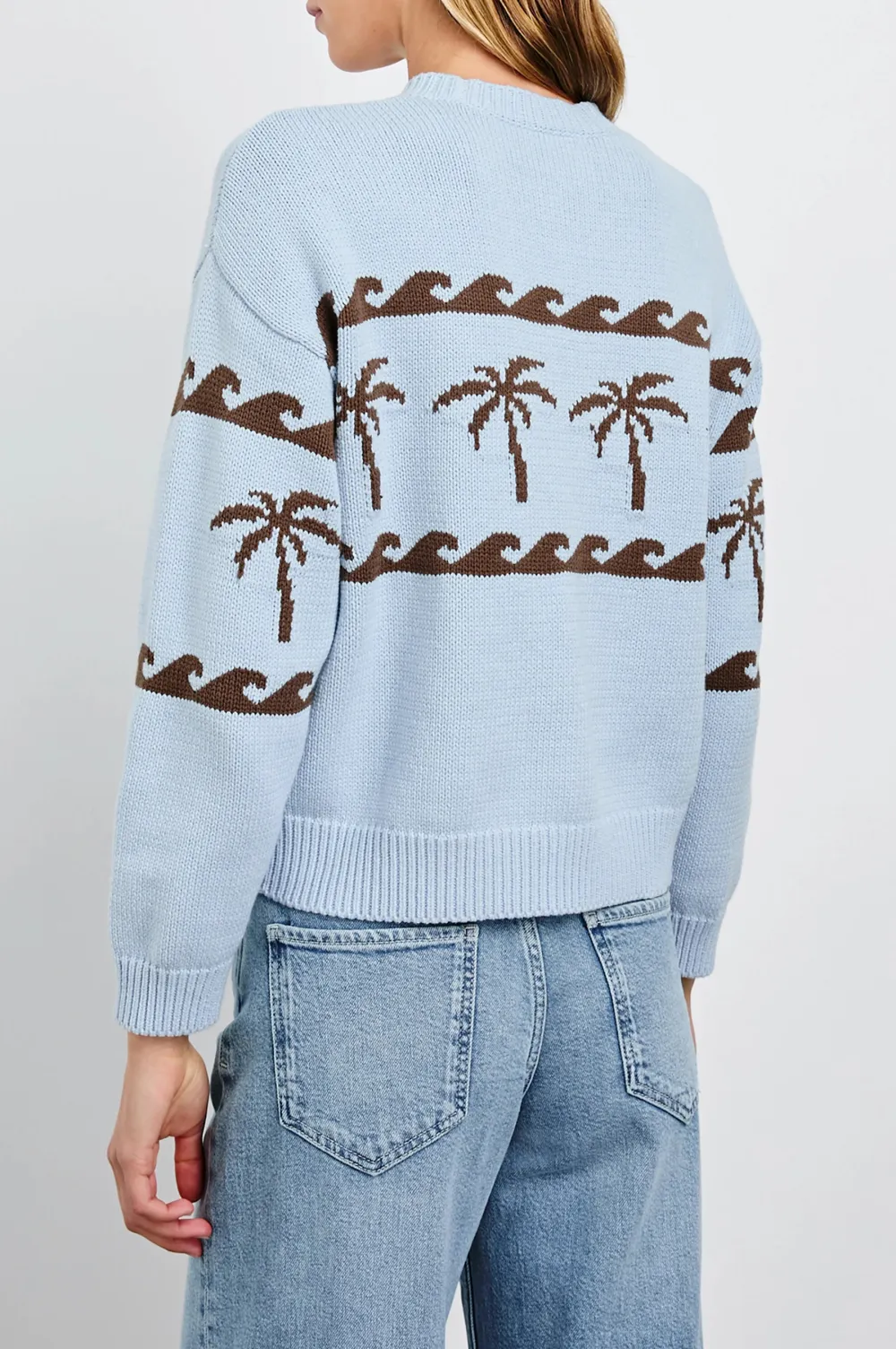 Cute Floral Embroidery Women's Loose Sweater