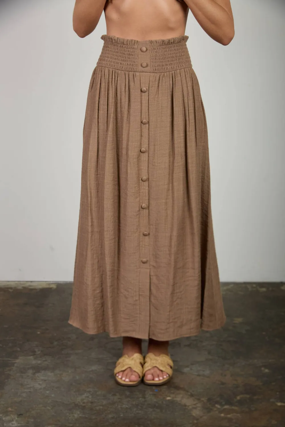 Ruffled Midi Skirt