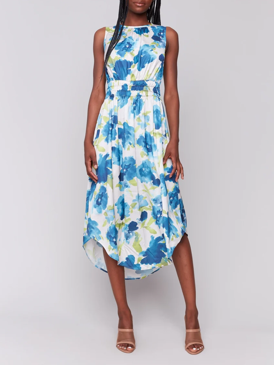 Elegant Satin Dress With Slim Waist