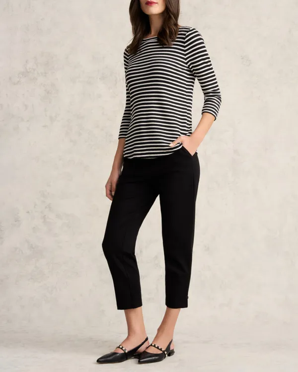 Stripe Boat Neck Tee