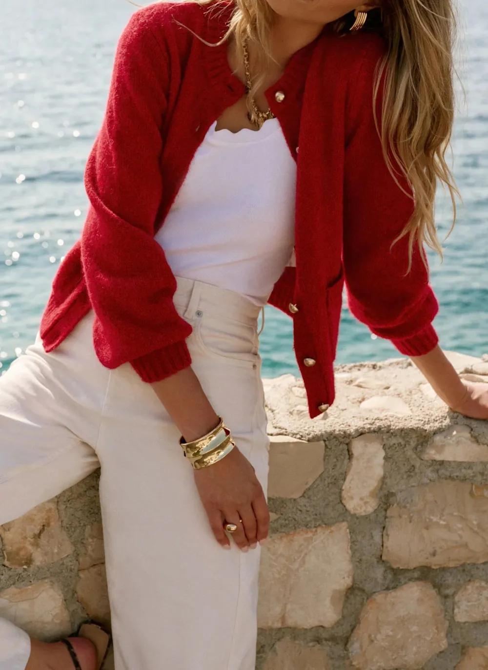 Casual Style Wool Blend Cardigan