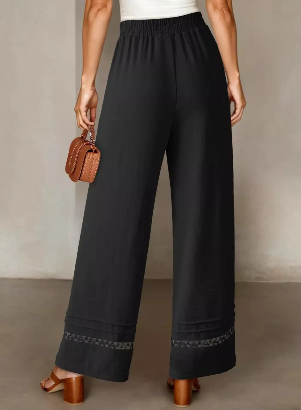 Casual Wide Leg Drawstring Pants