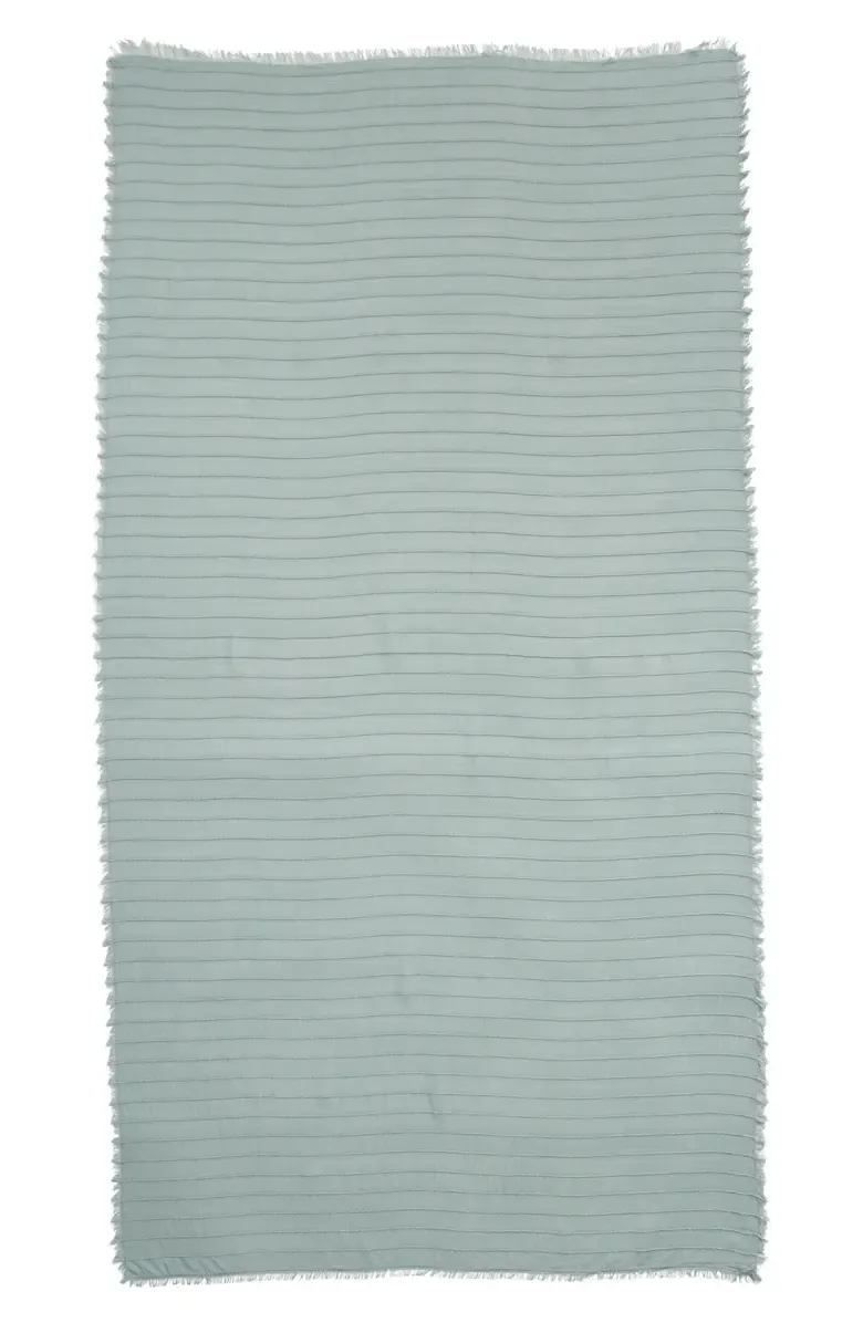 Textured Stripe Fringe Trim Scarfs