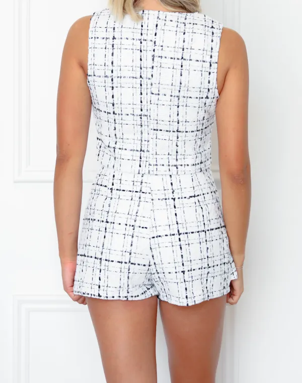 Gathered Button Front Shorts Set