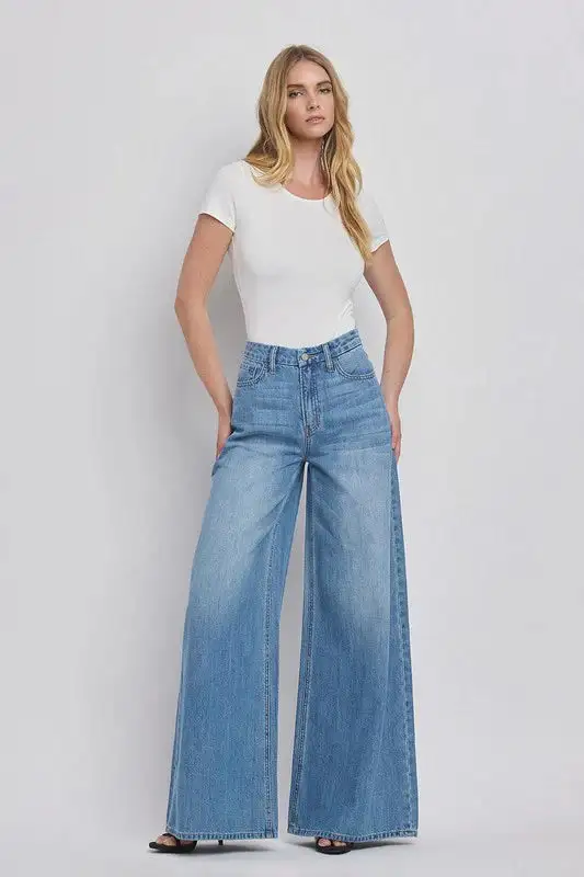 High Rise Wide Leg Jeans