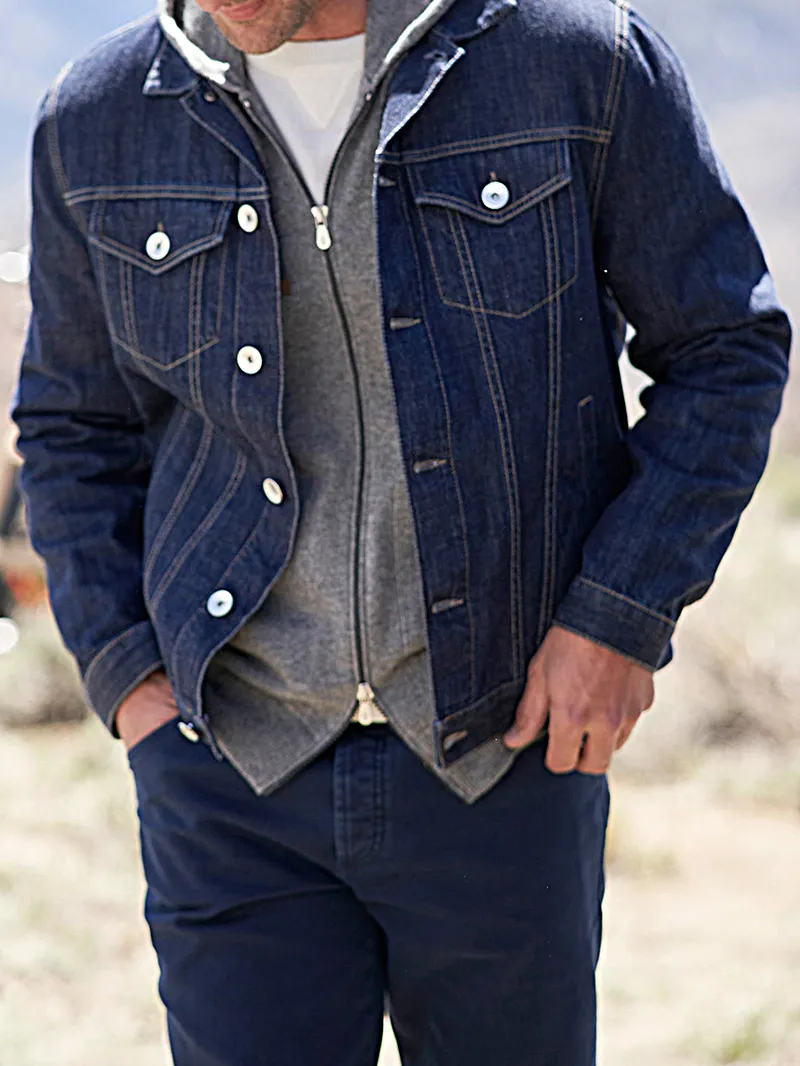 Men's Casual Oversized Denim Coat Jacket