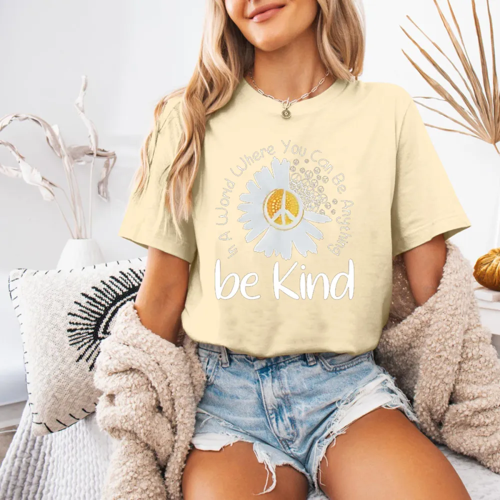 Floral & Letter Print T-shirt