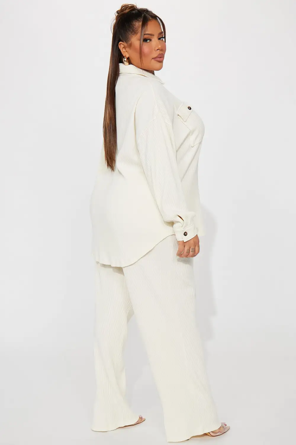 Kaylah Thermal Pant Set - Cream