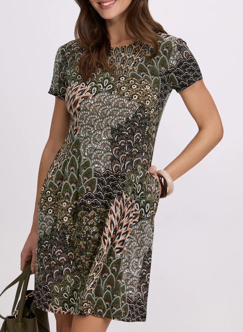 Printed Knit Dress