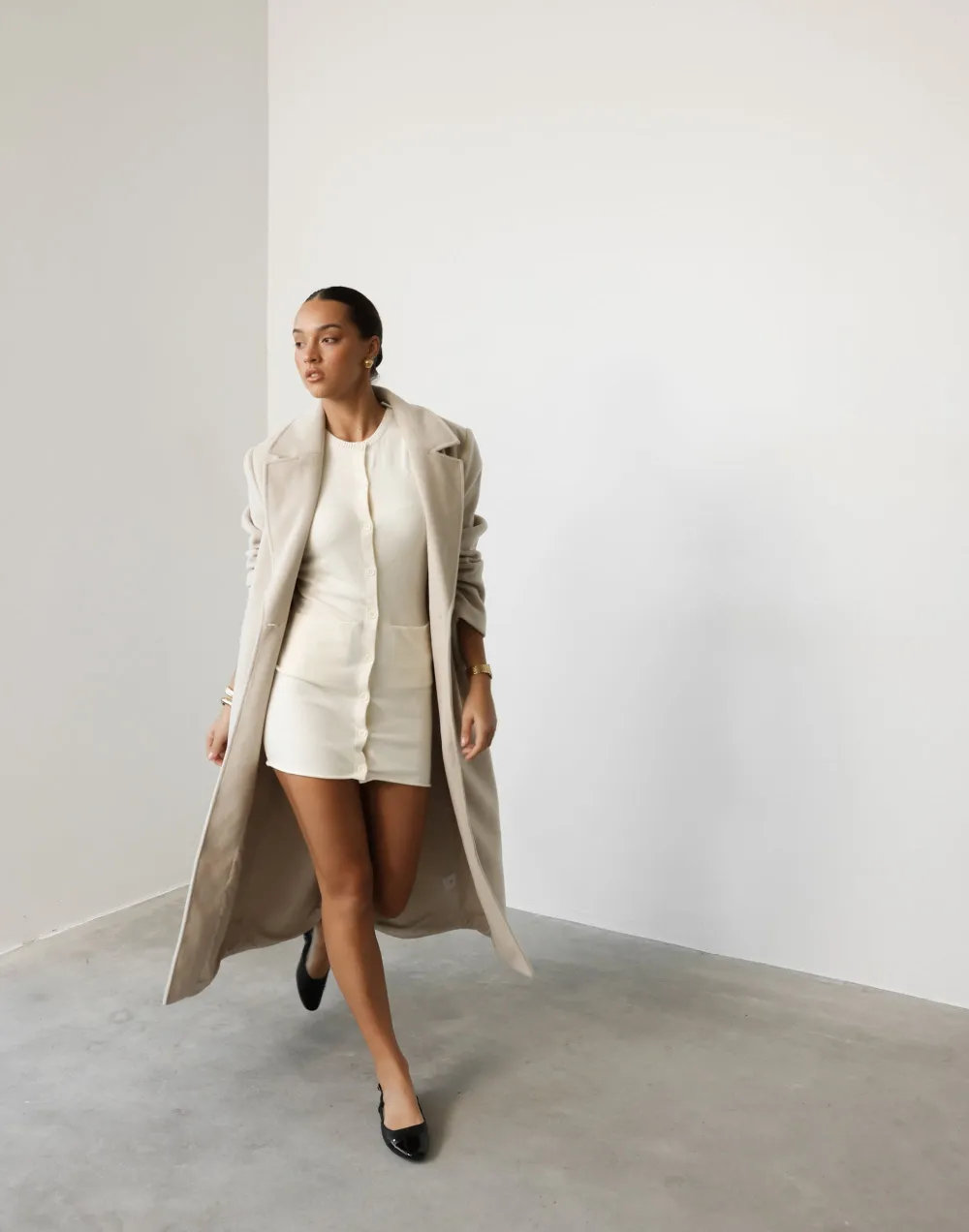 Abbey Trench Coat (Latte)