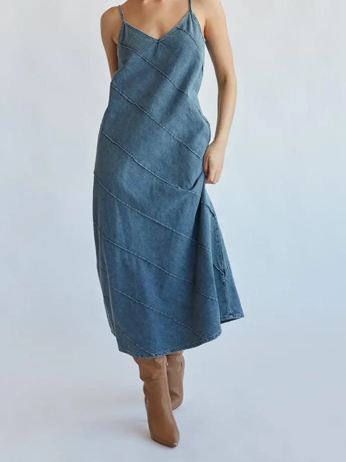 Denim Maxi Dress