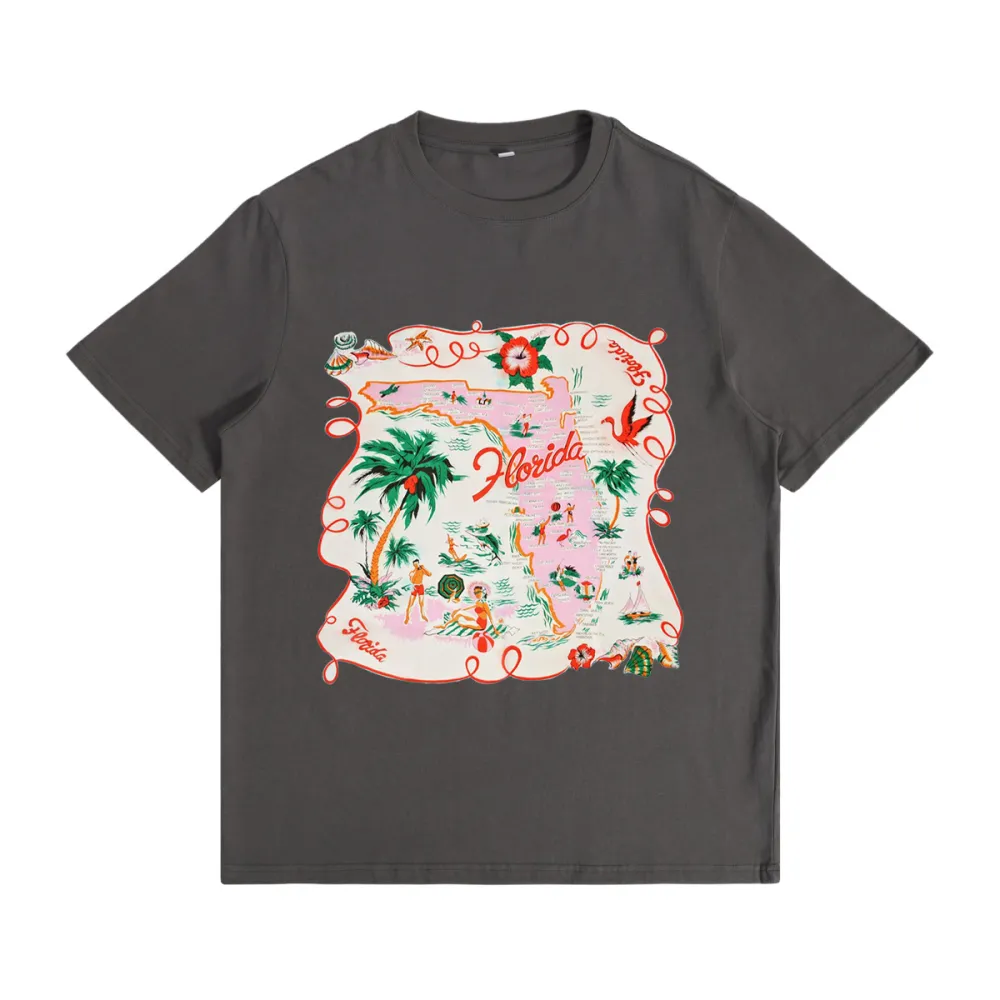 Island Vacation Print T-shirt