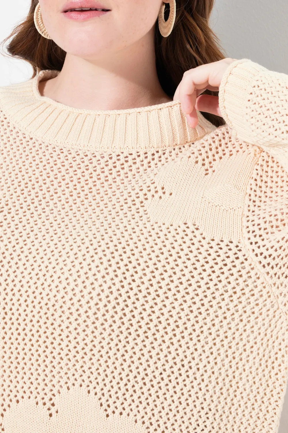 Ribbed Breathable Women's Knitted Sweater