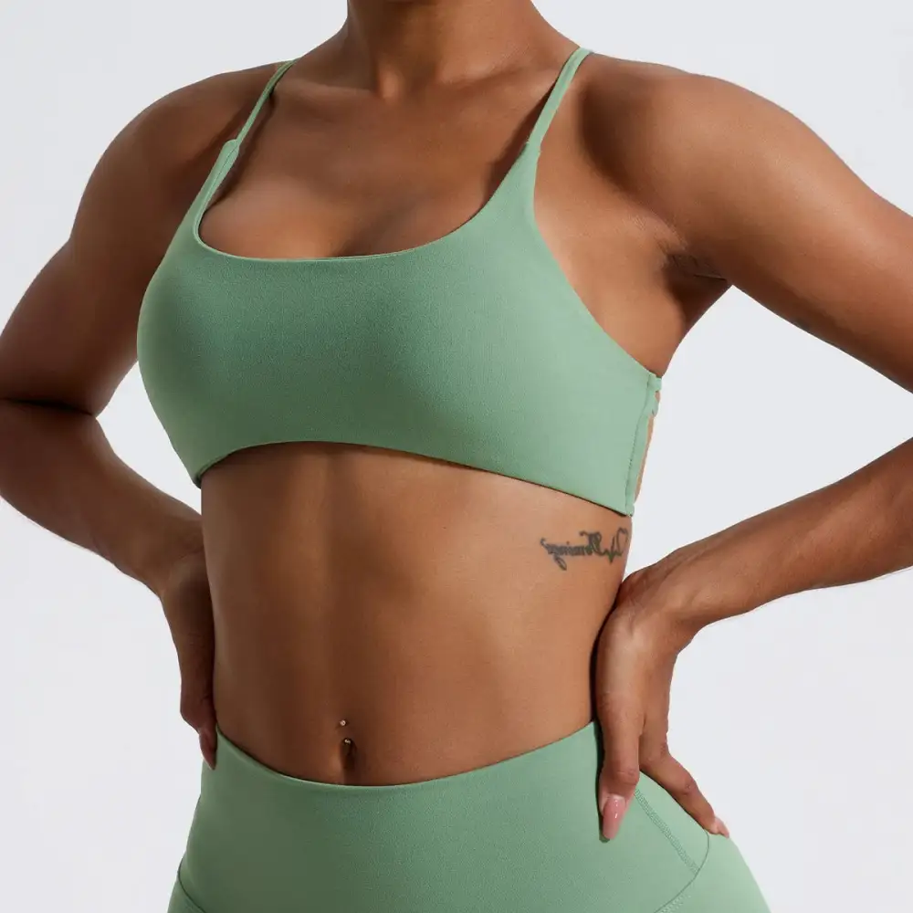Sports Bra with Slim Straps