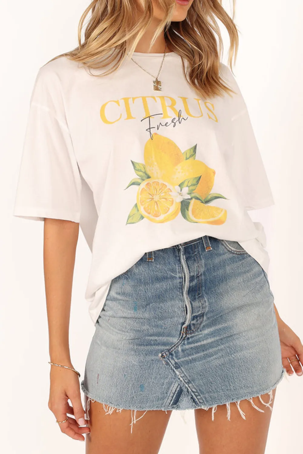 PRINTED SHORT SLEEVE T-SHIRT TOP