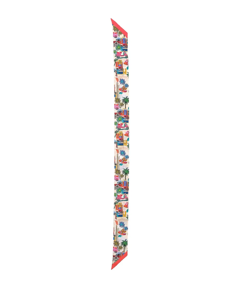 Art Graphic Casual Style Silk Ribbon Scarf