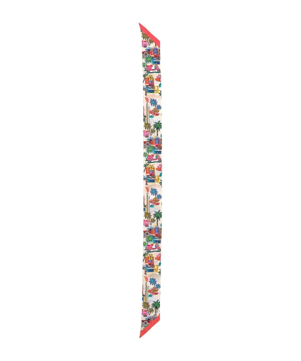 Art Graphic Casual Style Silk Ribbon Scarf