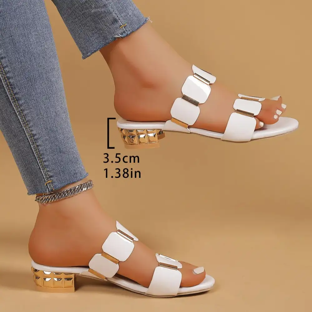 Open Toe Block Heel Sandals