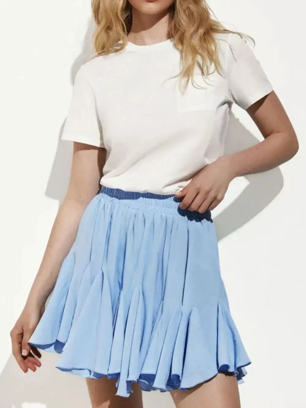 Ruffle Elastic Skirt