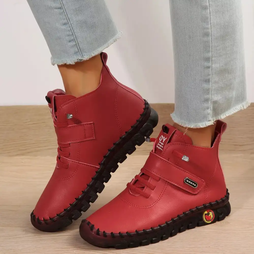 Lace-Up Platform Ankle Boots