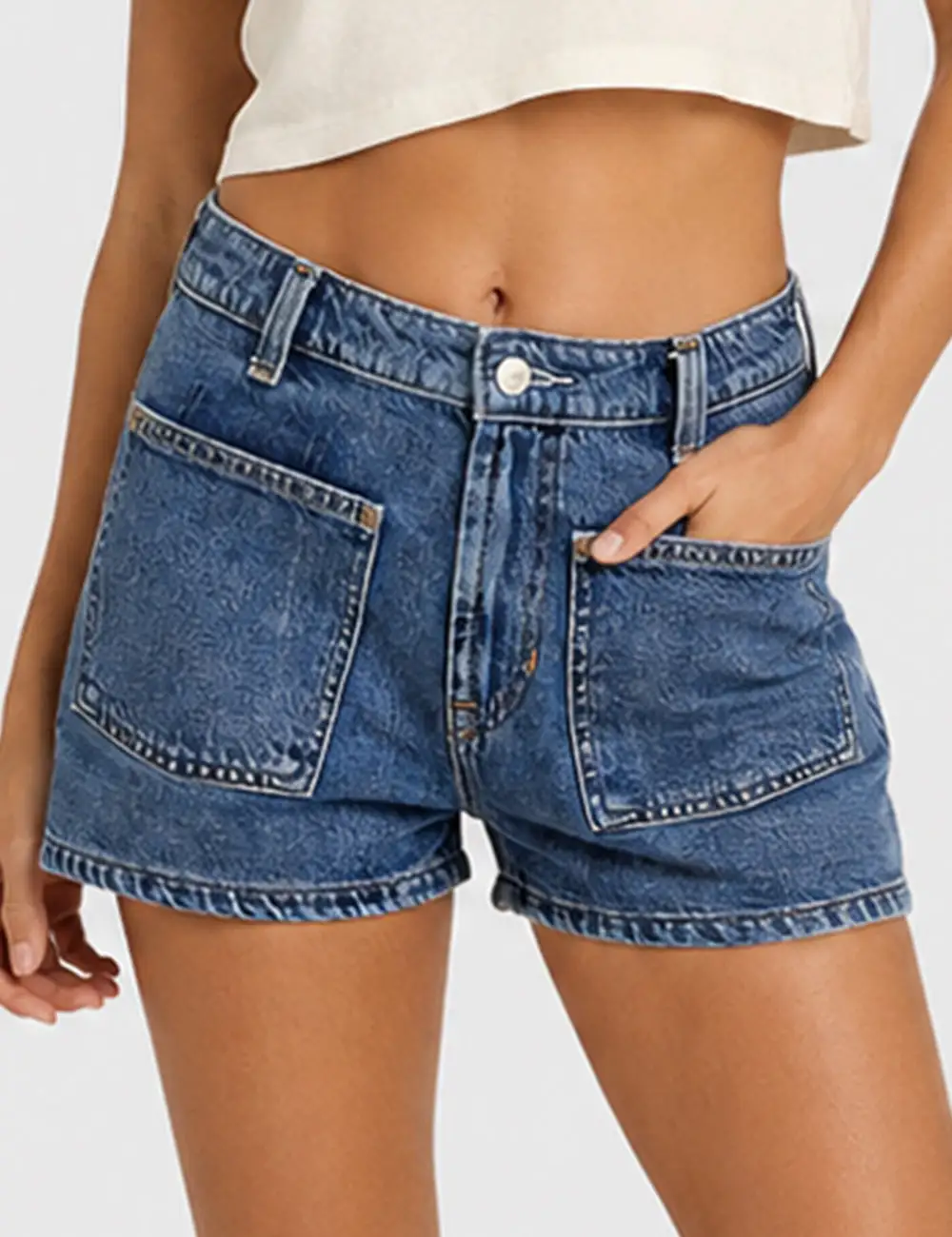 Pocket Denim Shorts