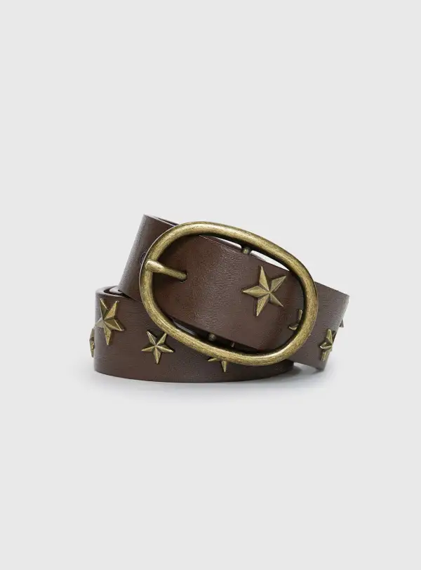 Western Inspired Buckle Faux Leather Belt