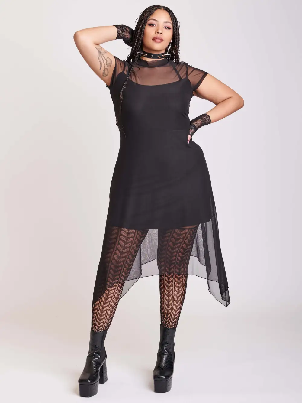 Mesh Fairy Hem Dress