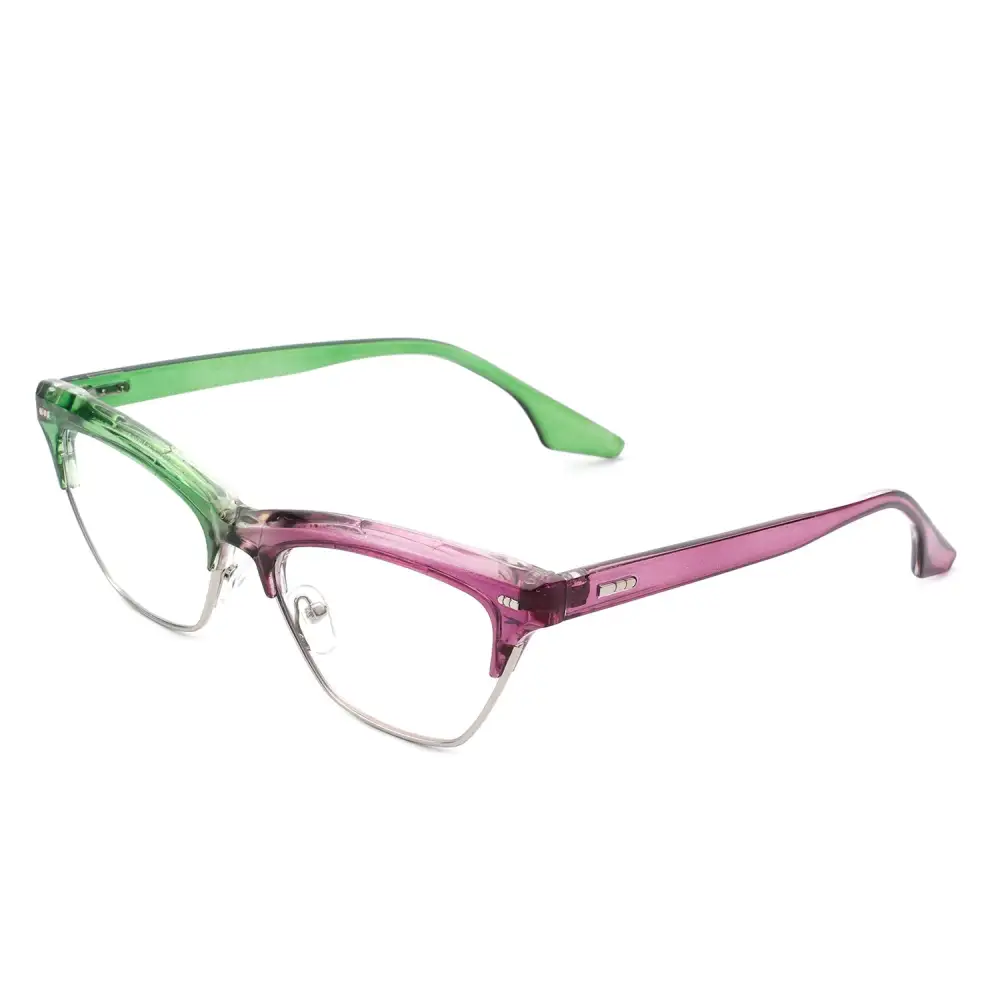 Polished Cat Eye Square Frame Sunglasses