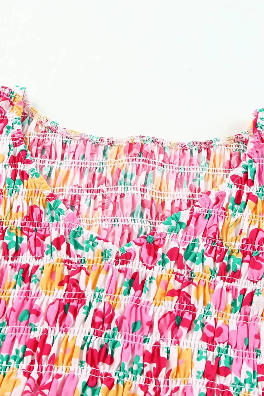 Easy Ruffle Trim Smocked Dress