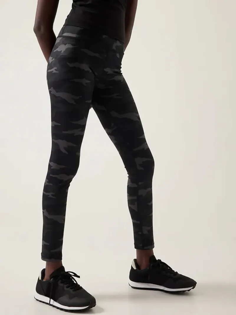 BLACK CAMO HIGH RISE TIGHT