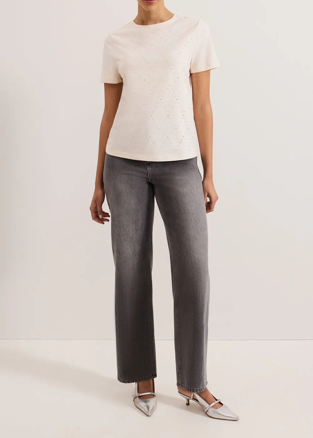 Creative Mosaic Commuter Style Short-Sleeved Top
