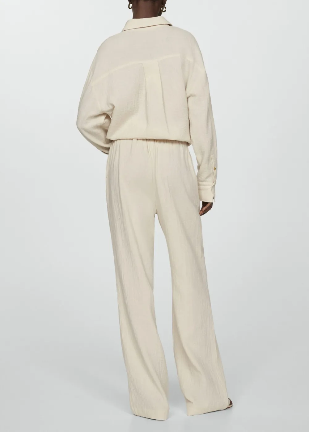 Cotton wideleg trousers