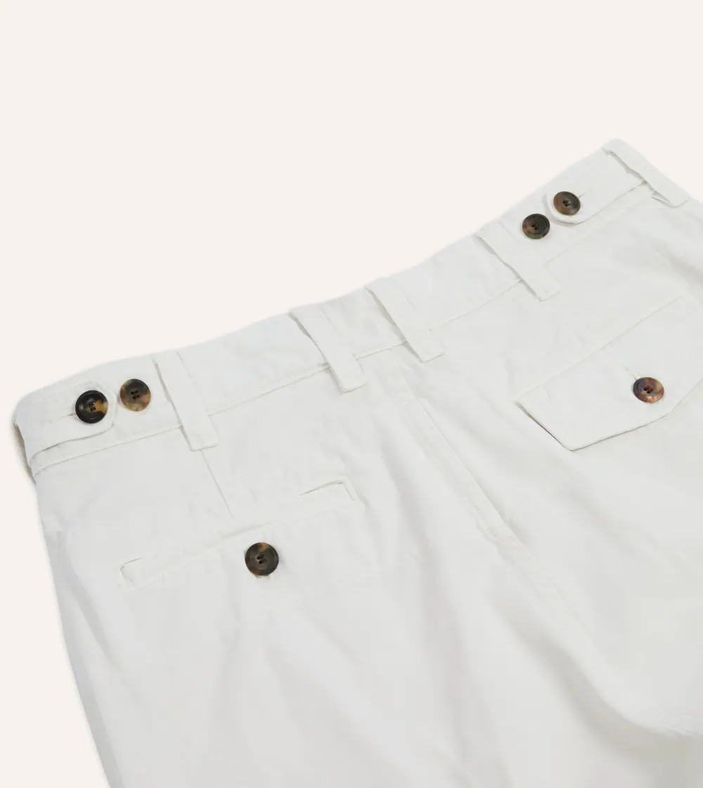 Daily Ecru Cotton Flat Front Chino