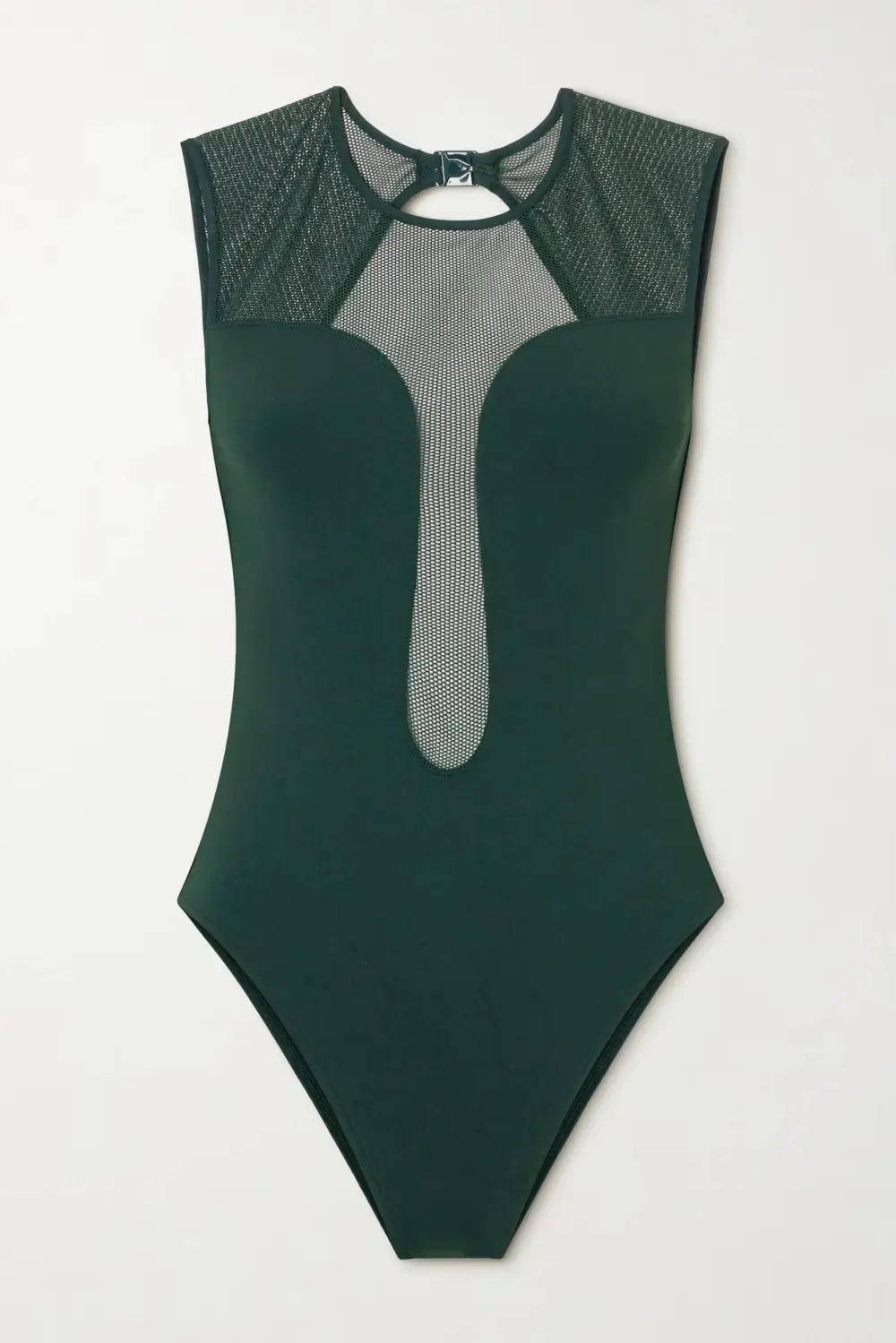 Women’s Statement Backless Mesh Trim One-Piece Swimsuit