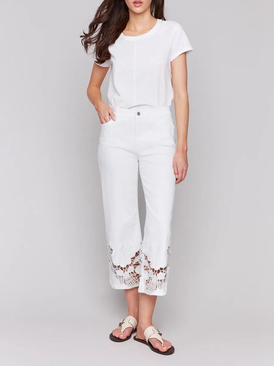 Designer Art Hollow Cotton Jeans