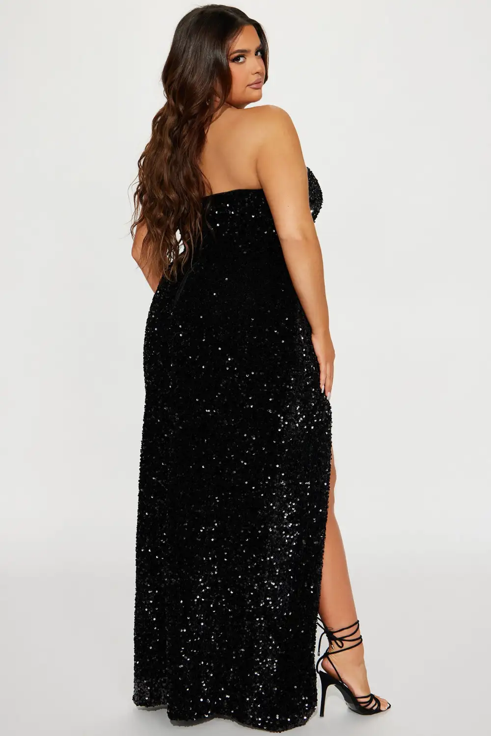 The One Sequin Maxi Dress - Black