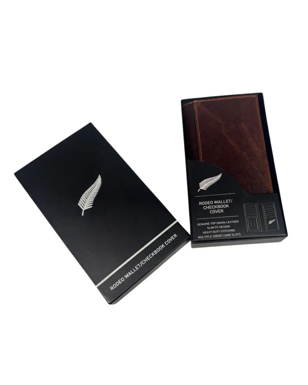 Long Checkbook Leather Wallet