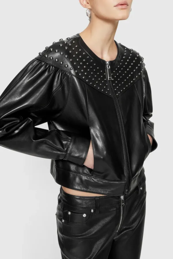 Women'S Stylish Zipper Leather Jacket