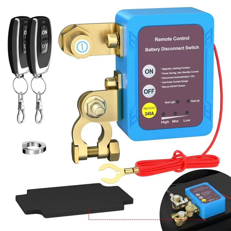 🚗 Remote Car Battery Disconnect Switch for Stored Vehicles