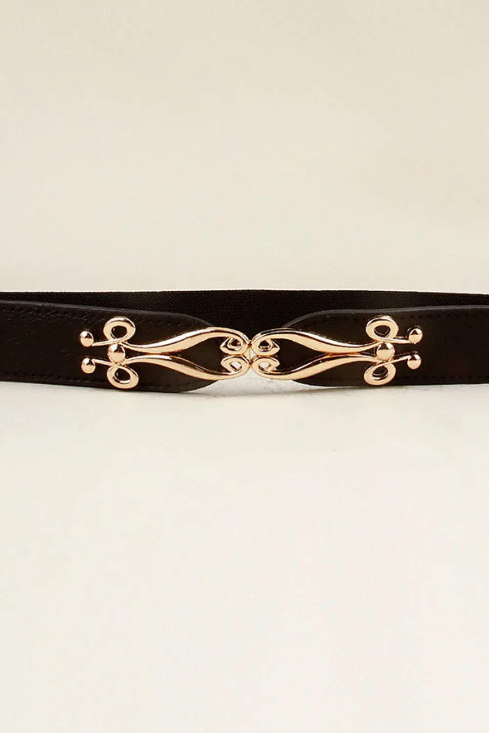 Polished Buckle Stretch Belt