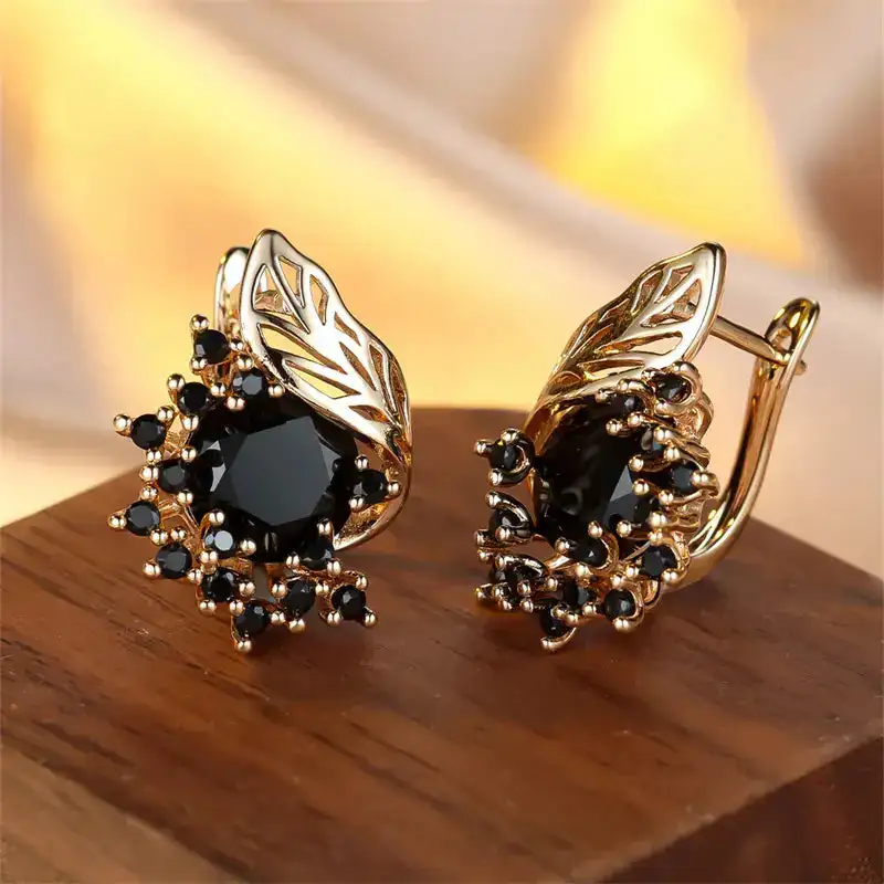 Glossy Crystal Earrings