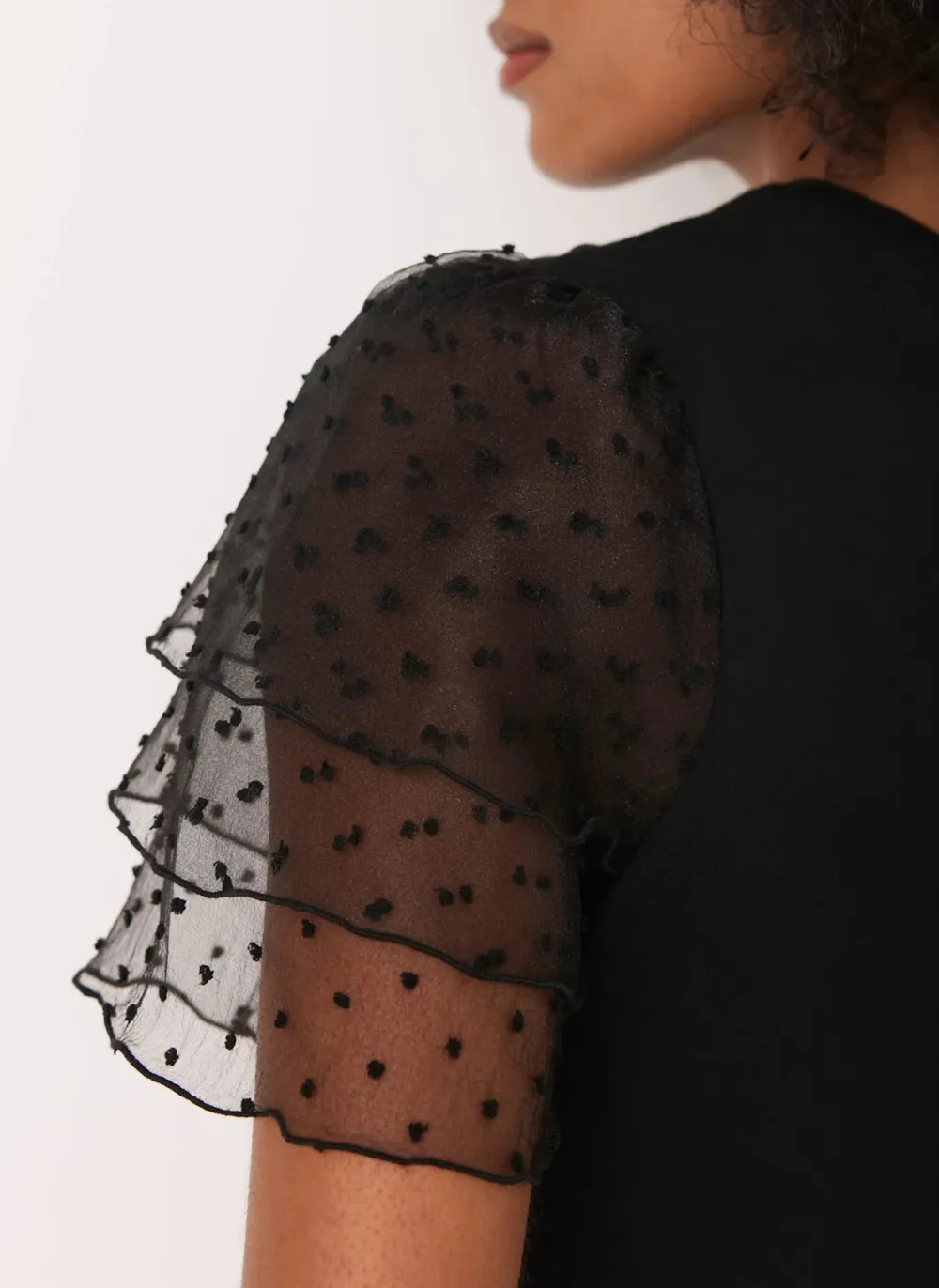 Casual Style Black Cotton T-Shirt
