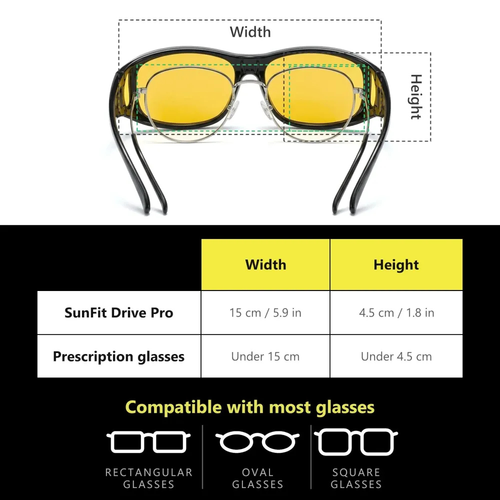Polarized glasses for day and night driving