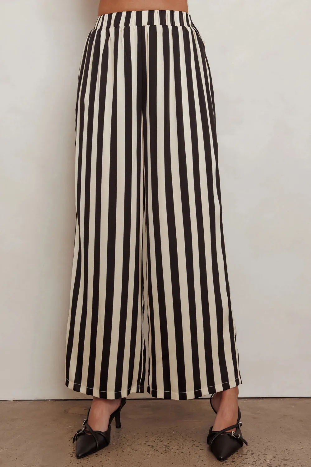 Elegant Striped Loose Wide Leg Pants